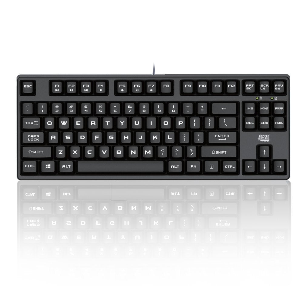 Adesso AKB-625UB - Easy Touch Compact Mechanical Gaming KeyboardBlack