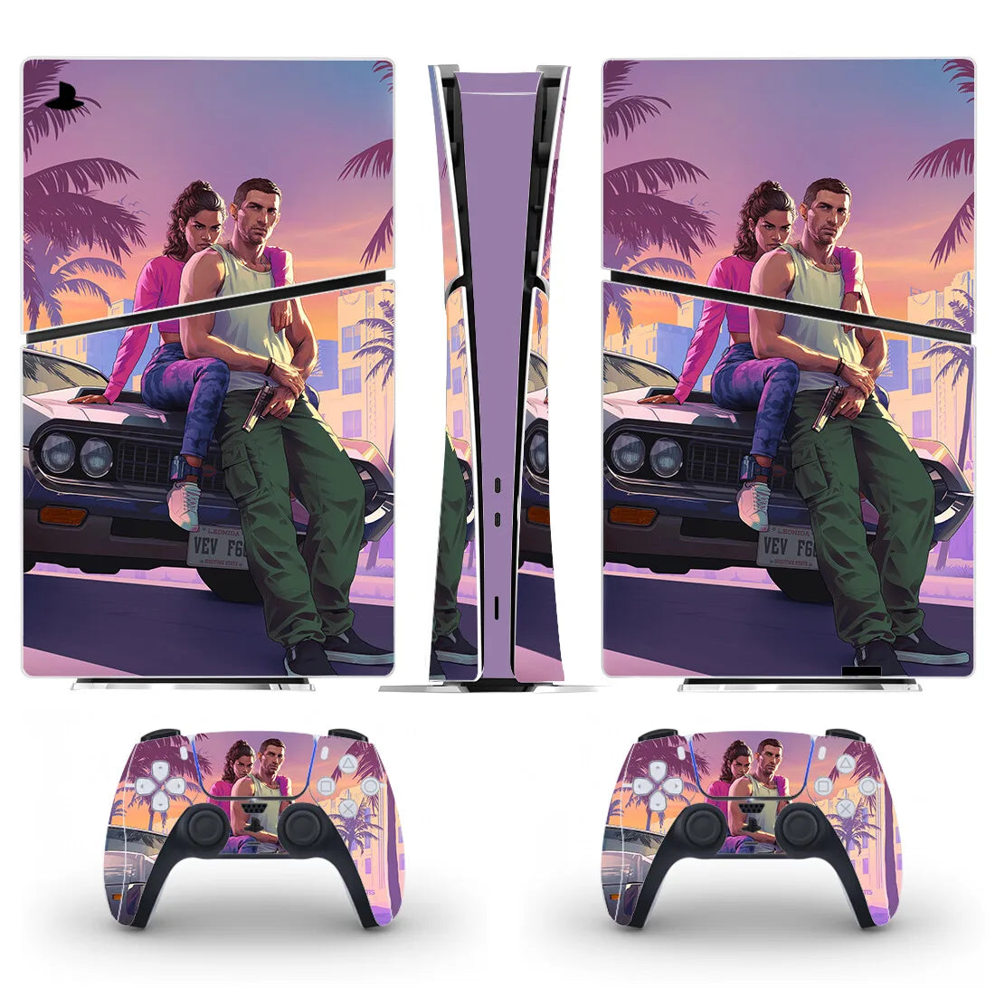 Vice City Skin Set — PS5 Console & Controller Wrap