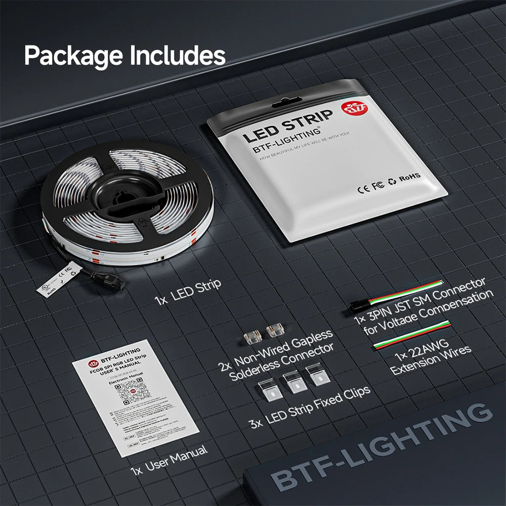 Premium RGB Dreamcolor LED Strip Lights — Addressable IC | Gaming, TV & Home Decor