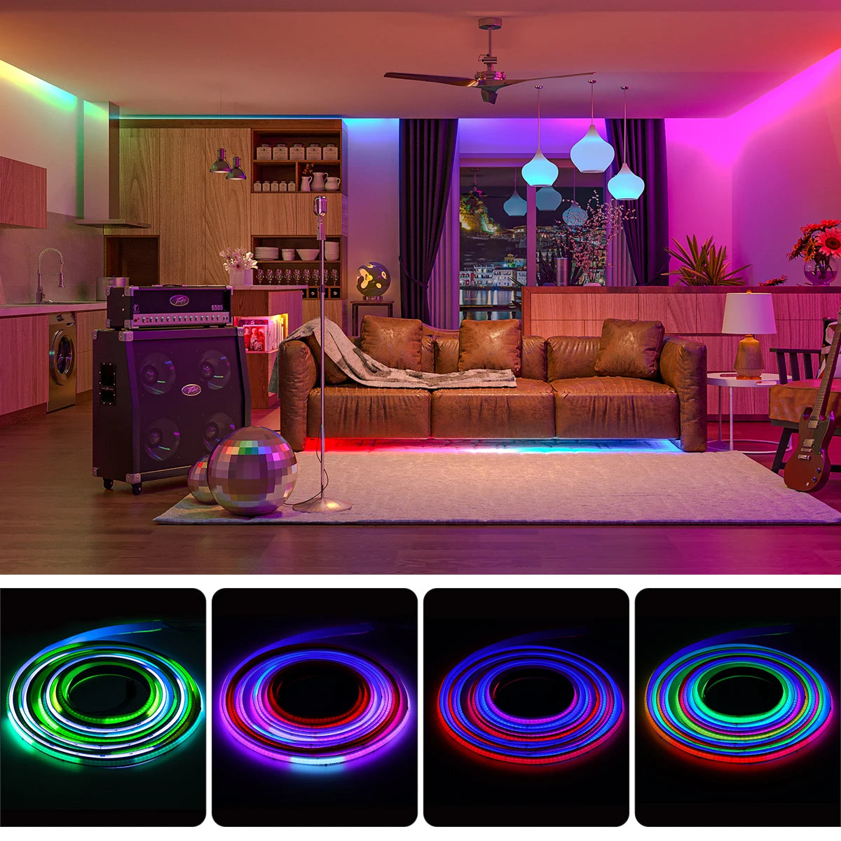 Premium RGB Dreamcolor LED Strip Lights — Addressable IC | Gaming, TV & Home Decor