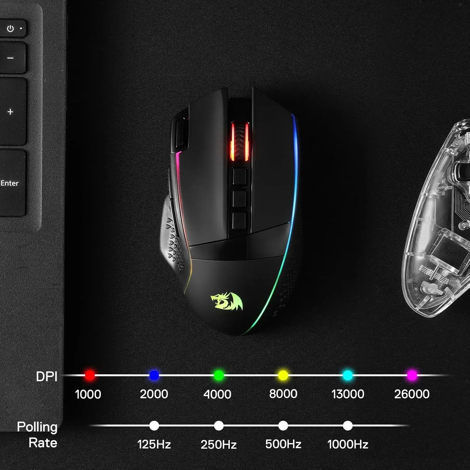 Redragon M991 Wireless Gaming Mouse | 26,000 DPI & RGB