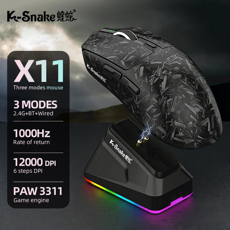 K-Snake X11PM Wireless Bluetooth Gaming Mouse