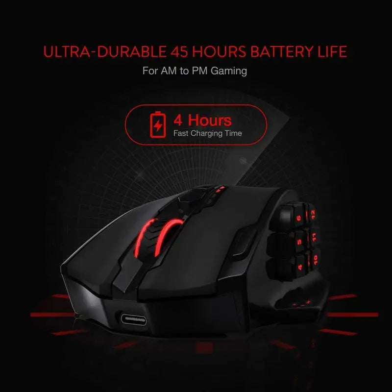 Redragon M913 — Wireless Gaming Mouse | 16,000 DPI | 16 Buttons