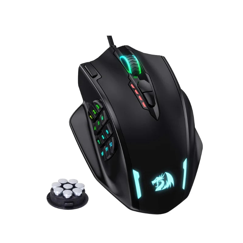 Redragon M908 | Wired Gaming Mouse — 18 Programmable Buttons | RGB