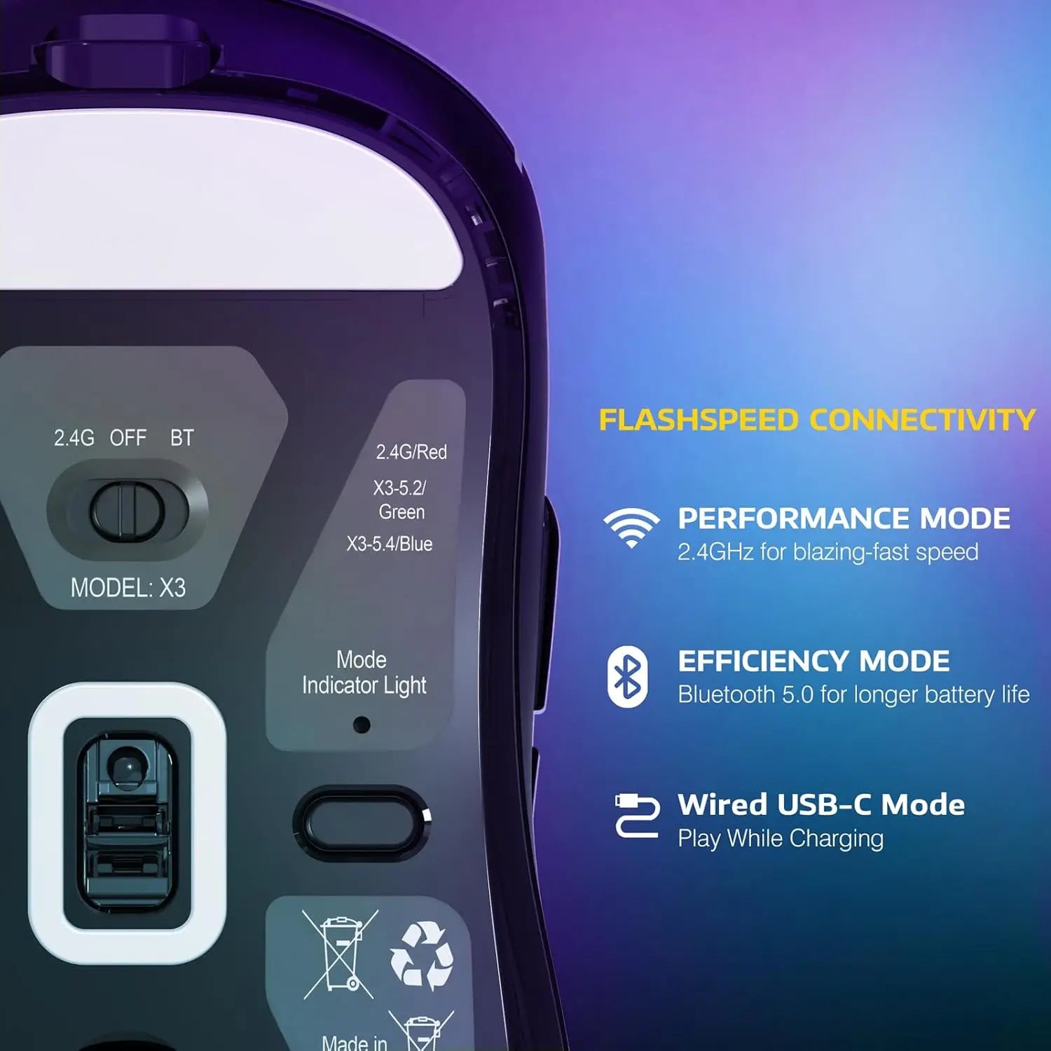 Attack Shark X3 Ultra-Lightweight Gaming Mouse