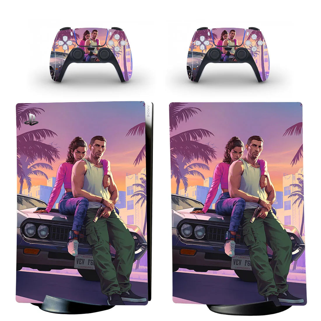 Vice City Skin Set — PS5 Console & Controller Wrap