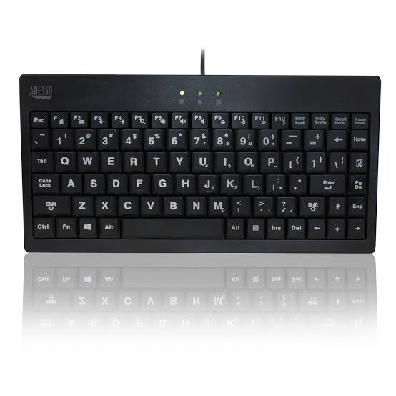 Adesso AKB-110EB - SlimTouch 110 3-Color Illuminated Mini Keyboard 12 inches Black