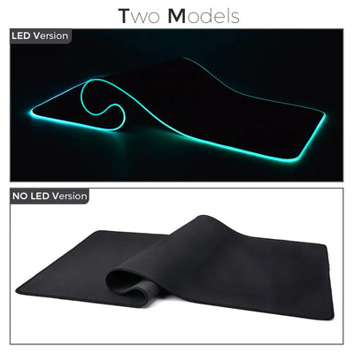RGB LED Gaming Mousepad — 14 Light Modes | 10 Sizes | Waterproof