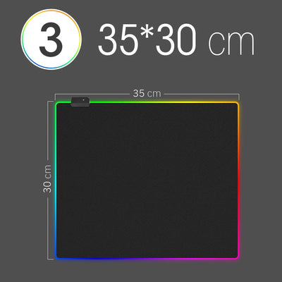 RGB LED Gaming Mousepad — 14 Light Modes | 10 Sizes | Waterproof
