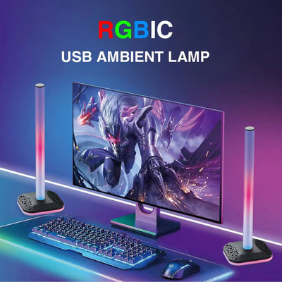 RGB Gaming Headphone Stand – Adjustable LED Display Holder for Desk