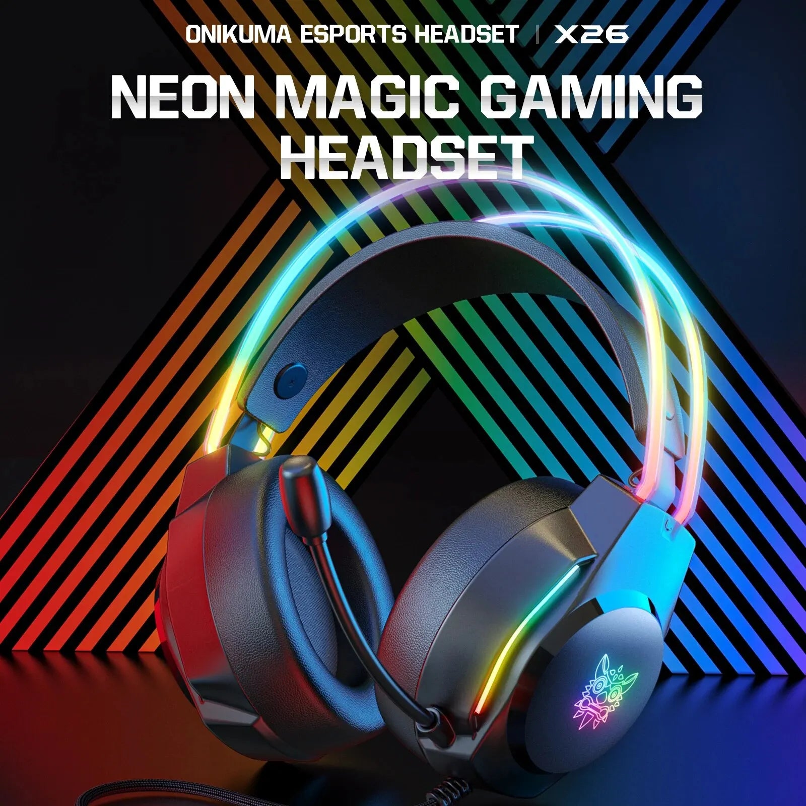 ONIKUMA RGB Gaming Headset | Stereo Sound & HD Mic