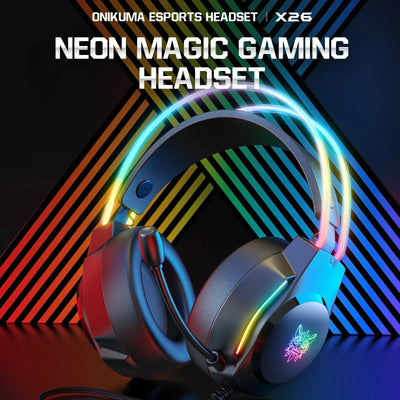 ONIKUMA RGB Gaming Headset | Stereo Sound & HD Mic