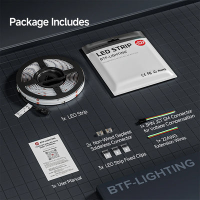 Premium RGB Dreamcolor LED Strip Lights — Addressable IC | Gaming, TV & Home Decor