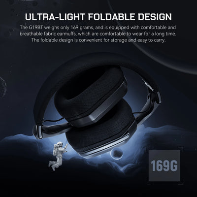 EKSA G19BT Wireless Gaming Headset | 2.4GHz, Bluetooth 5.4 & 25H Battery