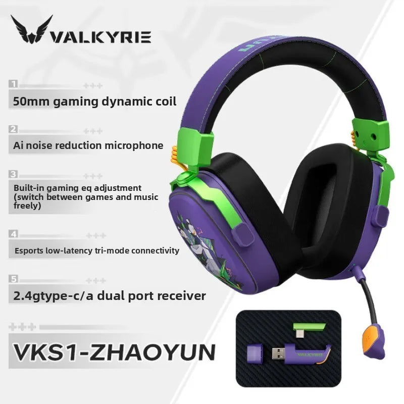 Valkyrie VK S1 Wireless Gaming Headset | Triple-Mode & 15ms Low Latency