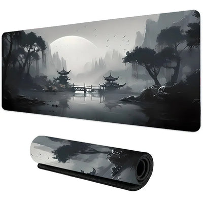 Night Moonlight Large Gaming Desk Mat – Non-Slip Esports Mousepad