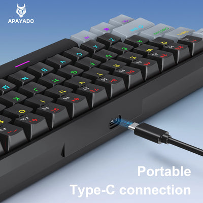 APAYADO K61 Mini Mechanical Gaming Keyboard