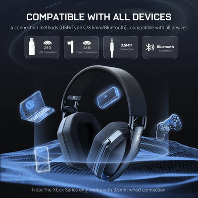 EKSA G19BT Wireless Gaming Headset | 2.4GHz, Bluetooth 5.4 & 25H Battery