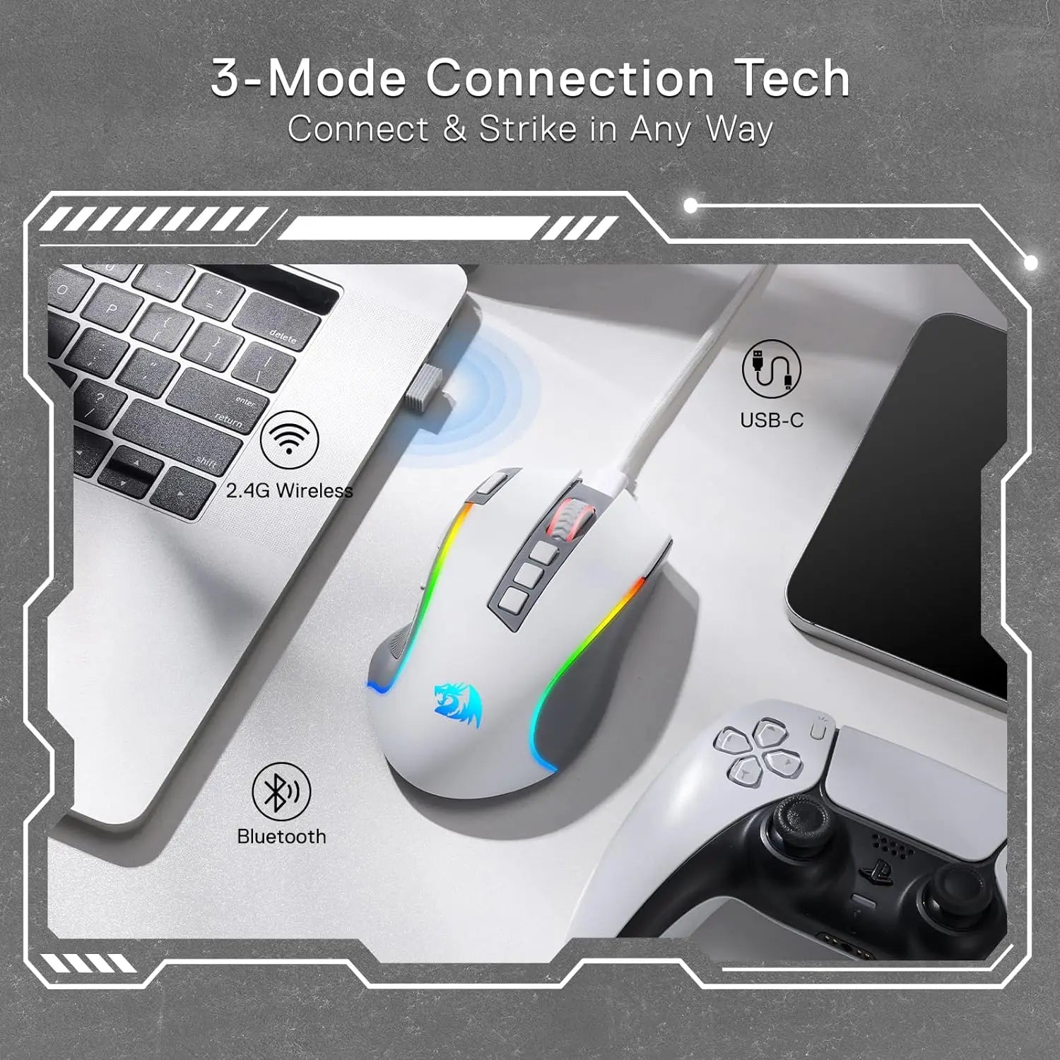 Redragon M612 PRO RGB Wireless Gaming Mouse