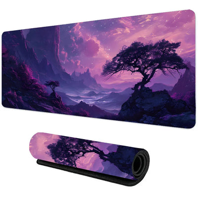 Night Moonlight Large Gaming Desk Mat – Non-Slip Esports Mousepad