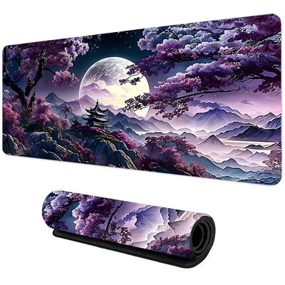 Night Moonlight Large Gaming Desk Mat – Non-Slip Esports Mousepad