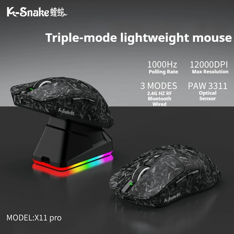 K-Snake X11PM Wireless Bluetooth Gaming Mouse