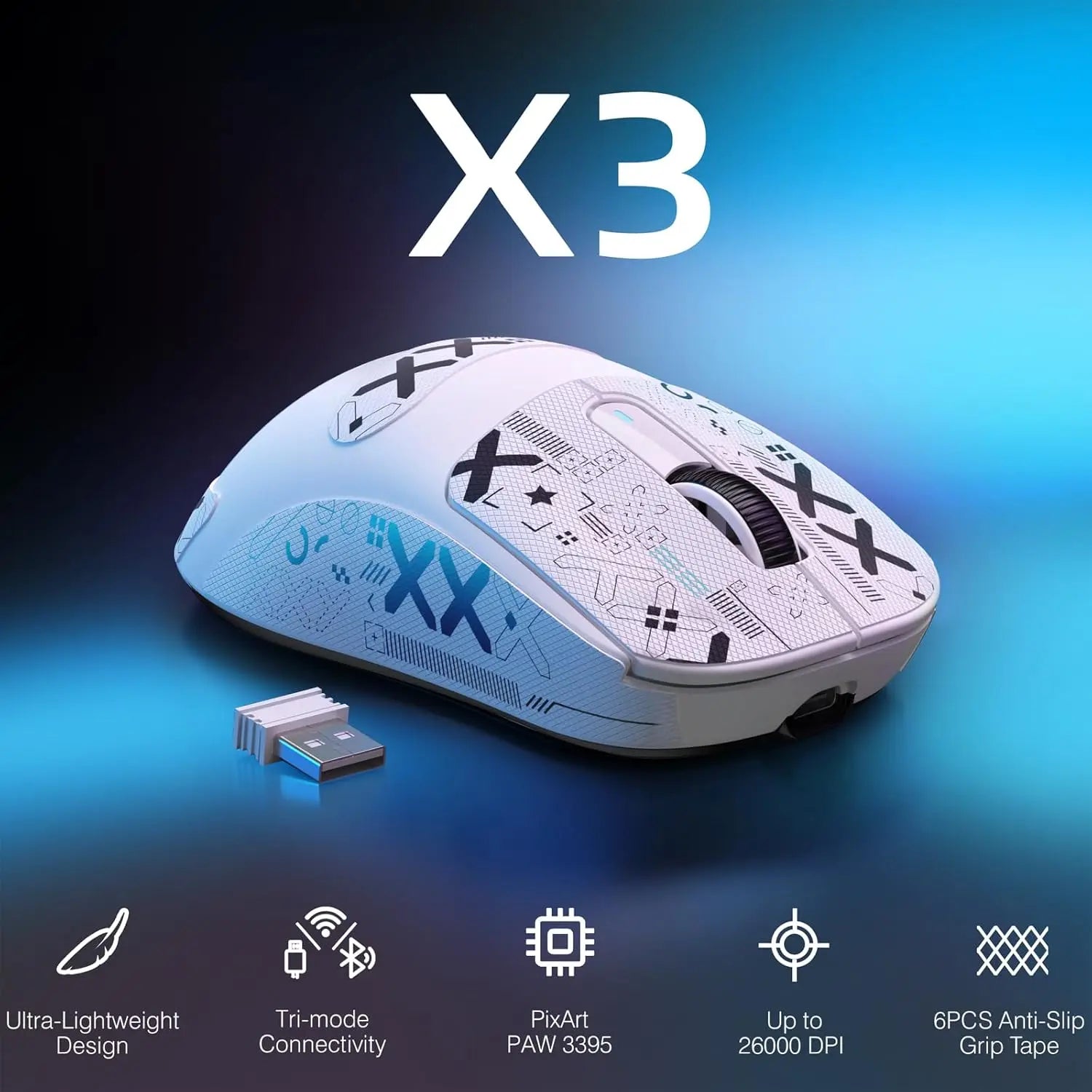 Attack Shark X3 Ultra-Lightweight Gaming Mouse