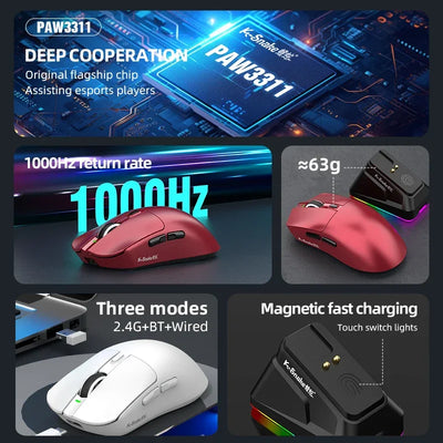 K-Snake X11PM Wireless Bluetooth Gaming Mouse