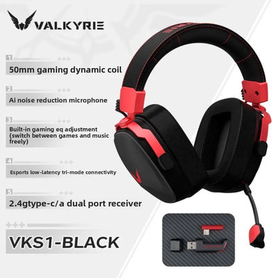 Valkyrie VK S1 Wireless Gaming Headset | Triple-Mode & 15ms Low Latency