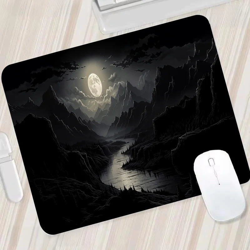 Night Moonlight Large Gaming Desk Mat – Non-Slip Esports Mousepad
