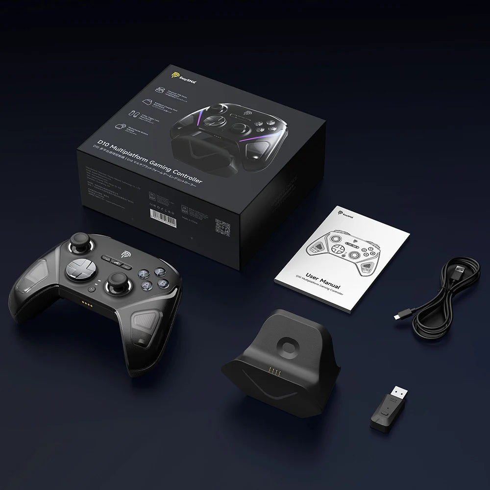 EasySMX D10 Wireless Gamepad | RGB, TMR Sticks & Charging Dock