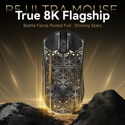 Attack Shark R5 Ultra | Wireless 8K Gaming Mouse — 39g Carbon Fiber