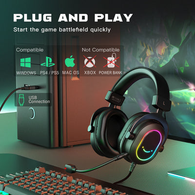 Fifine   Dynamic   RGB   Gaming   Headset