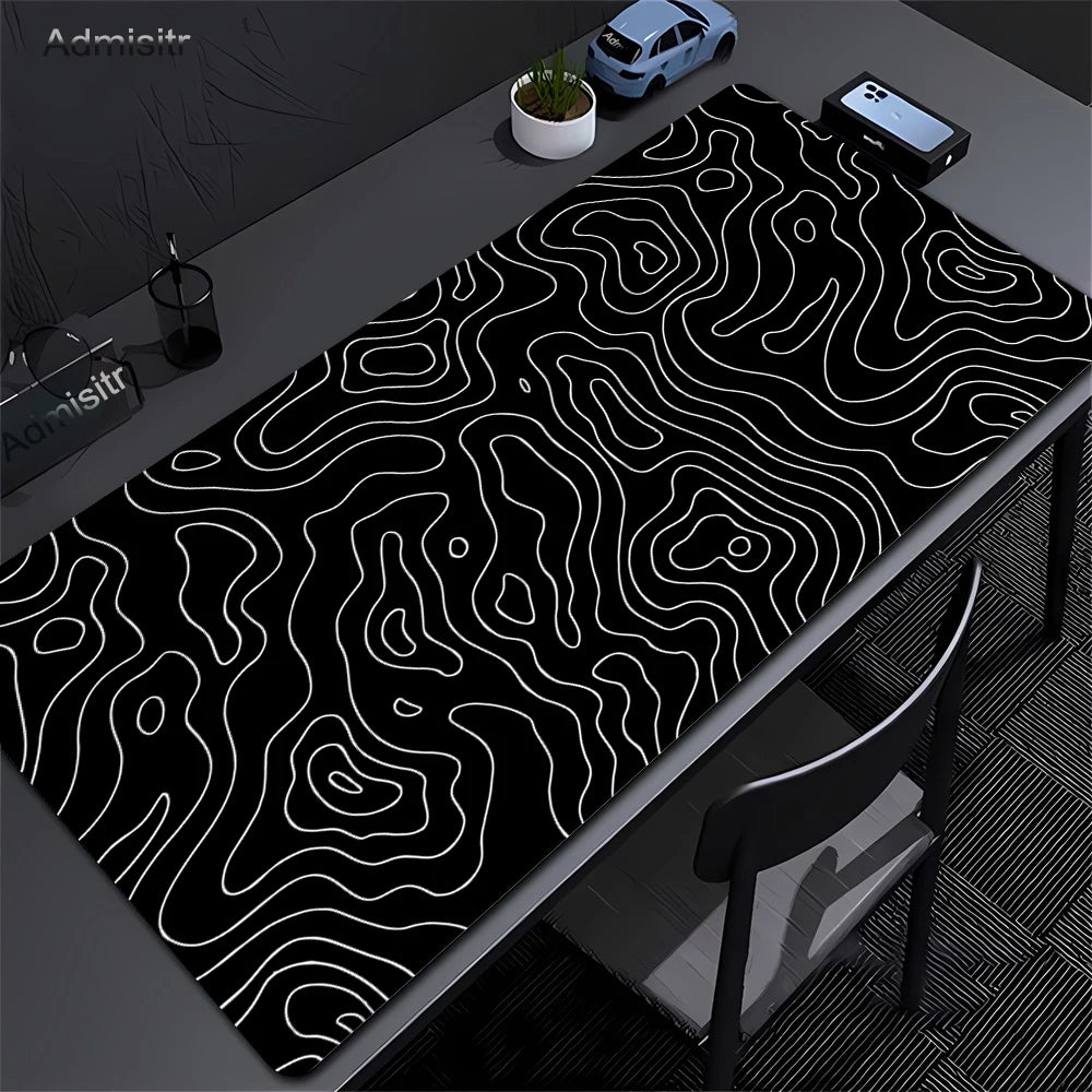 Strata Gaming Desk Mat | Abstract Design — Multiple Sizes | Waterproof