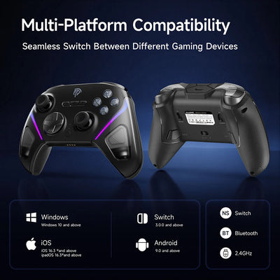 EasySMX D10 Wireless Gamepad | RGB, TMR Sticks & Charging Dock