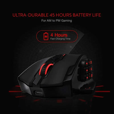 Redragon M913 — Wireless Gaming Mouse | 16,000 DPI | 16 Buttons