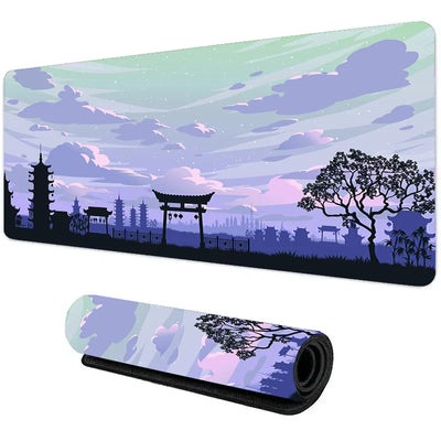 Night Moonlight Large Gaming Desk Mat – Non-Slip Esports Mousepad