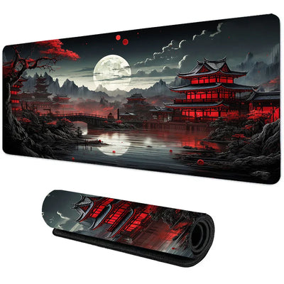 Night Moonlight Large Gaming Desk Mat – Non-Slip Esports Mousepad