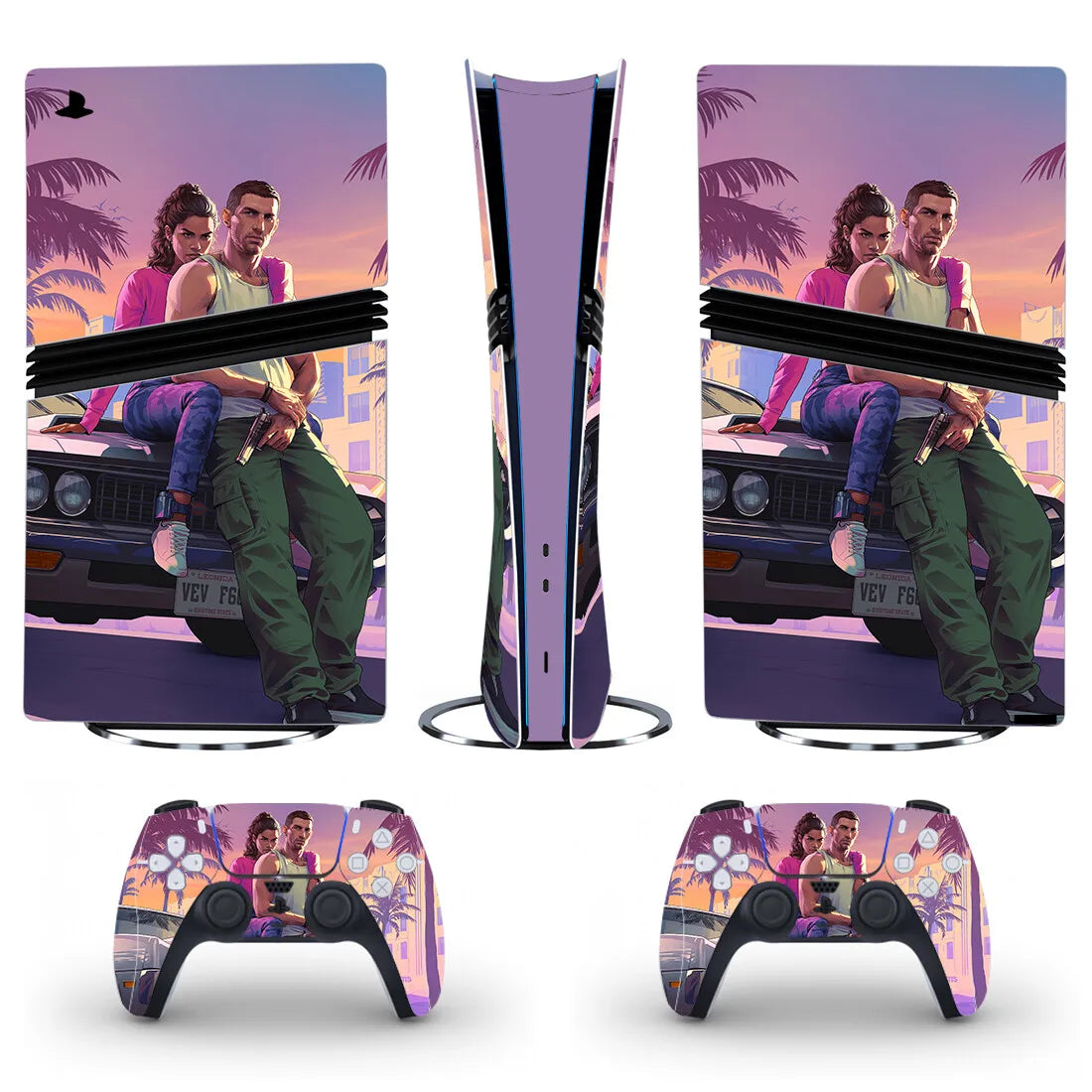 Vice City Skin Set — PS5 Console & Controller Wrap