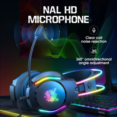 ONIKUMA RGB Gaming Headset | Stereo Sound & HD Mic