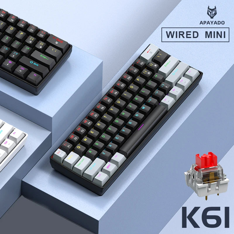 APAYADO K61 Mini Mechanical Gaming Keyboard