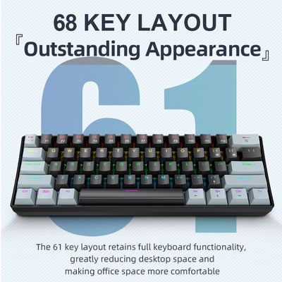 APAYADO K61 Mini Mechanical Gaming Keyboard