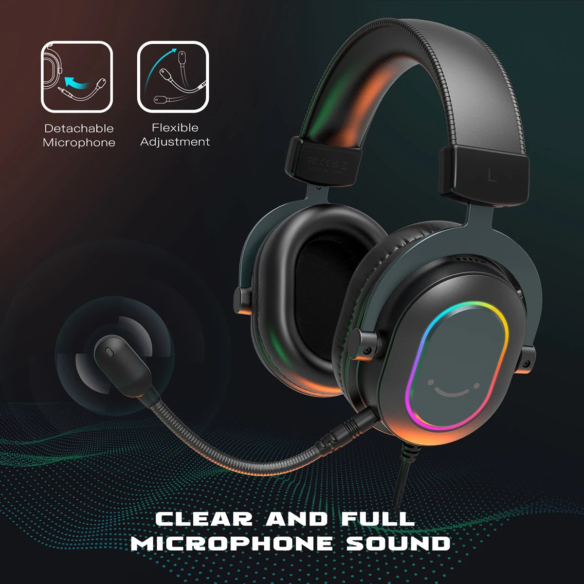 Fifine   Dynamic   RGB   Gaming   Headset