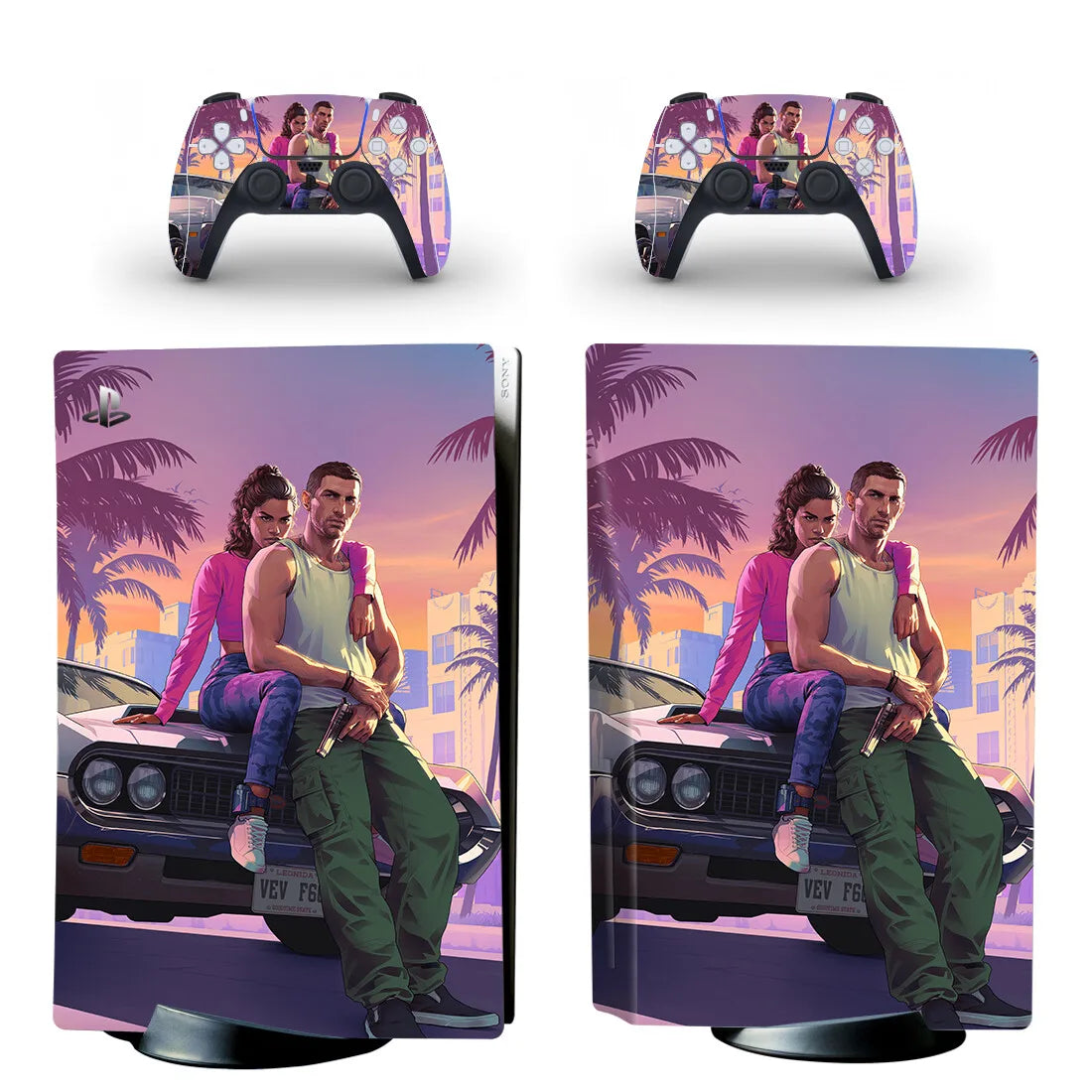Vice City Skin Set — PS5 Console & Controller Wrap