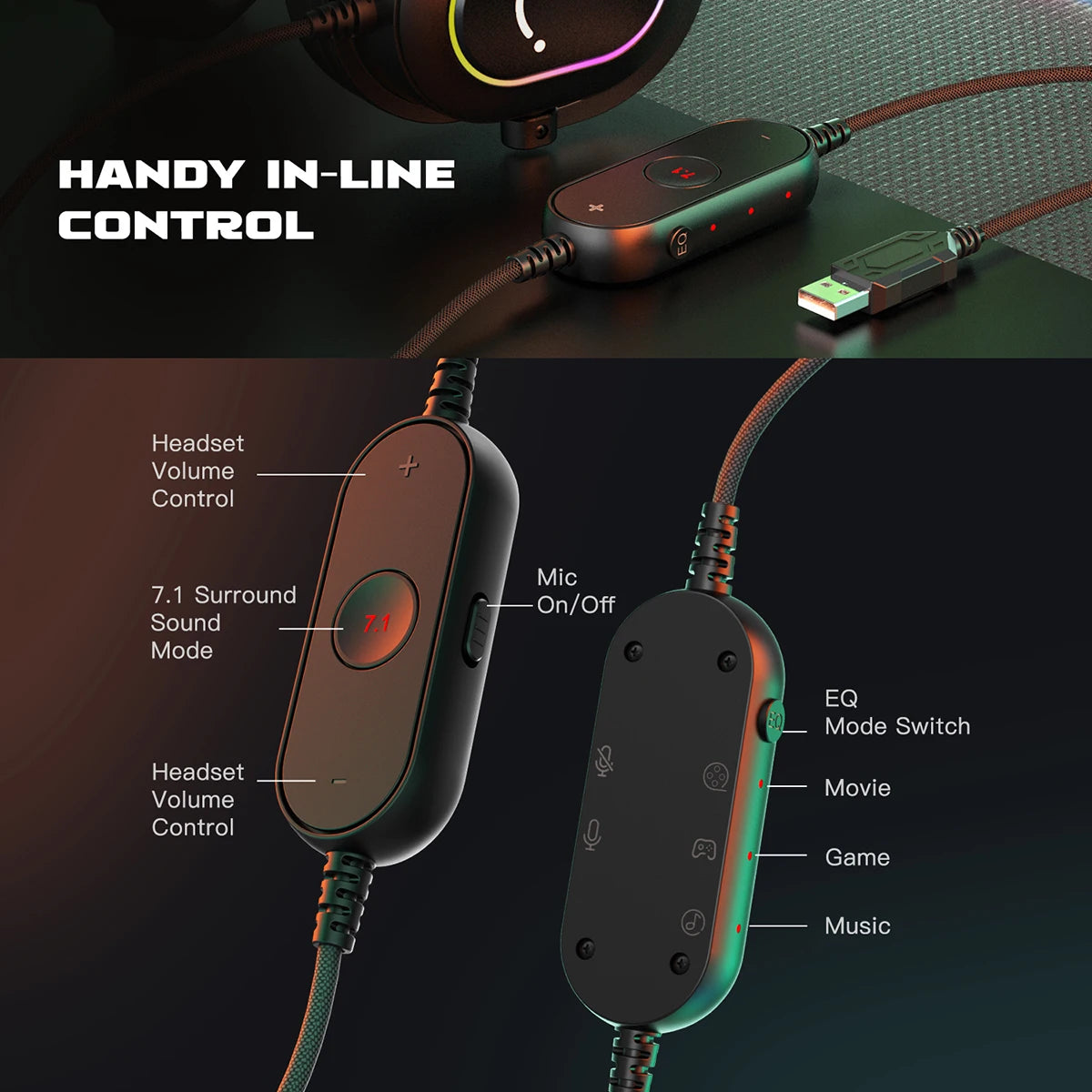 Fifine   Dynamic   RGB   Gaming   Headset