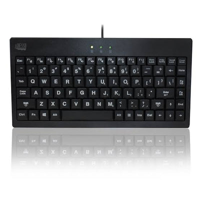 Adesso AKB-110EB - SlimTouch 110 3-Color Illuminated Mini Keyboard 12 inches Black
